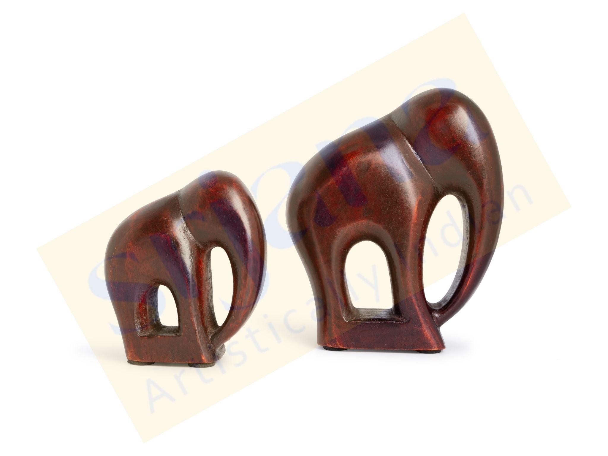Handcrafted Mango Wood Elephant Pair
