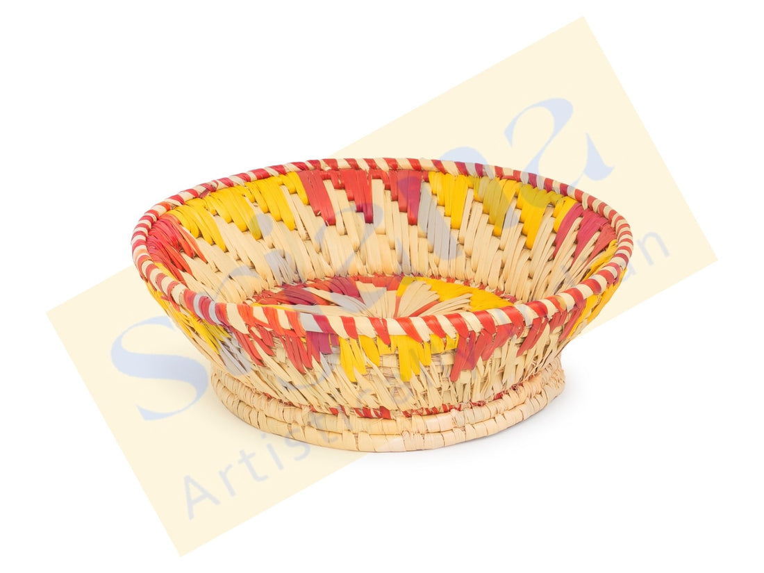 Handwoven Round Moonj Grass Basket