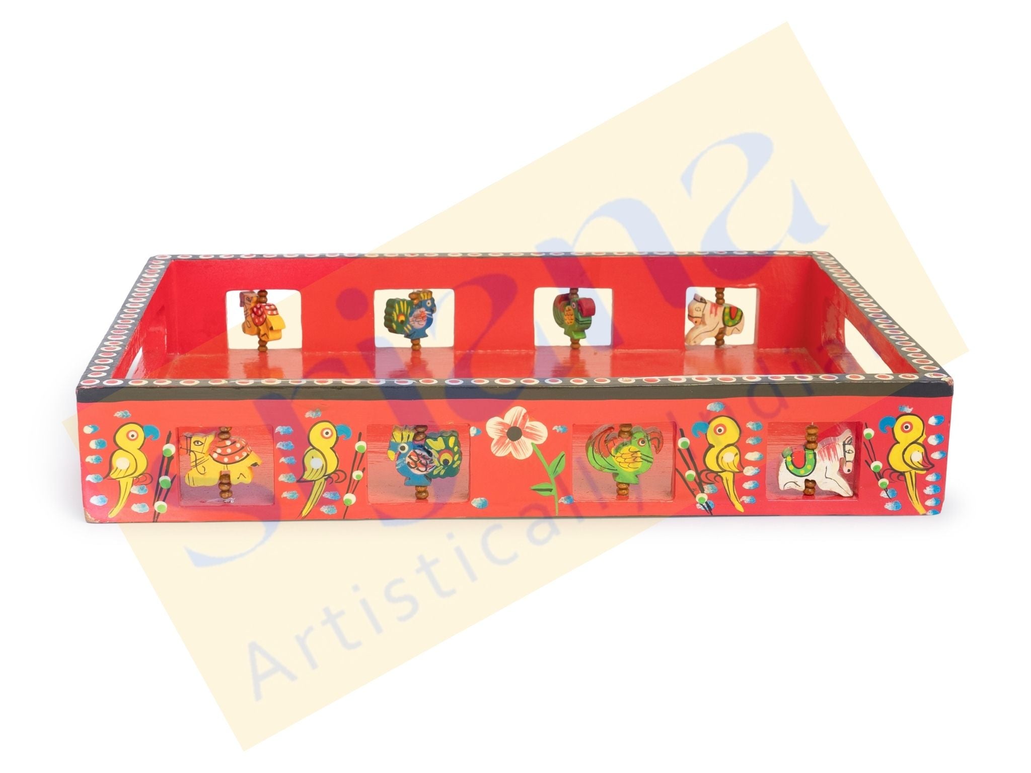 Handpainted Wooden Storage Tray