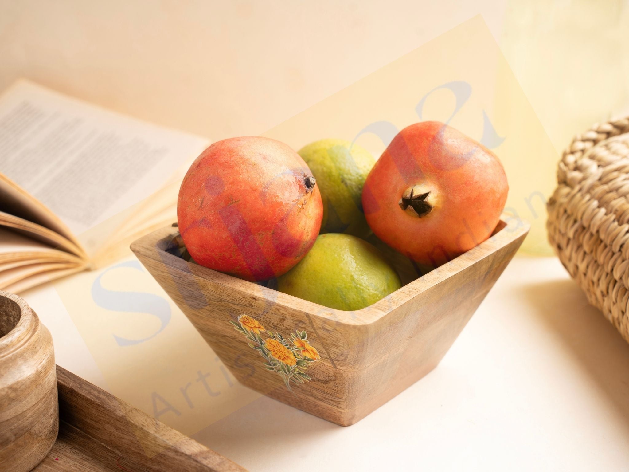 Handcrafted Wooden Fruit Bowl
