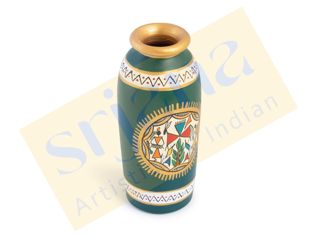 Terracotta Hand-Painted Flower Vase