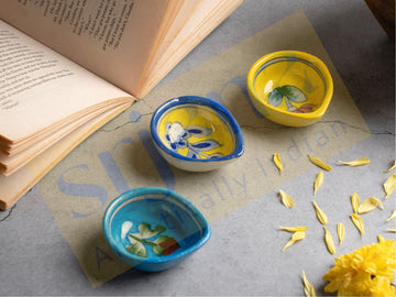 Blue Pottery Diyas