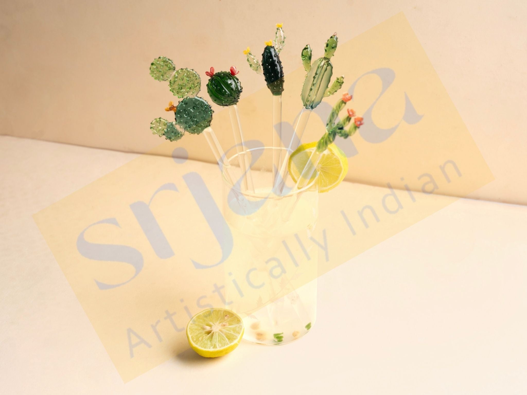 Cactus Glass Stirrers