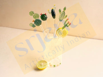 Cactus Glass Stirrers