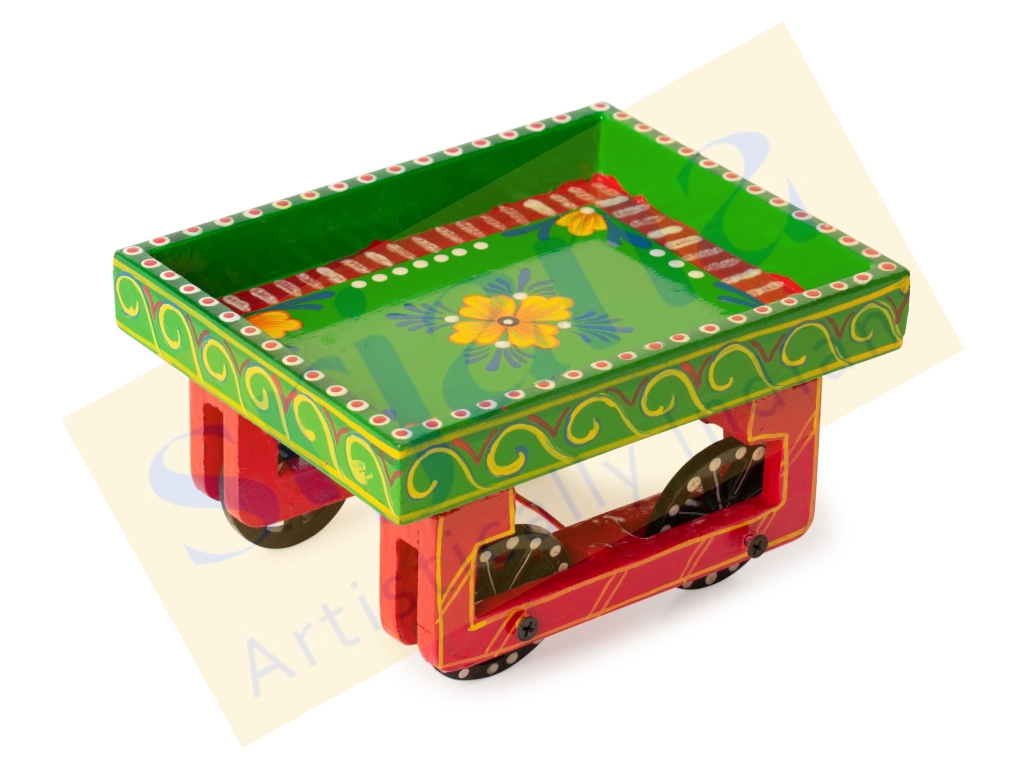 Hand Painted Wooden Thela Tray