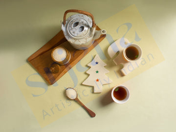 Christmas Tree Shaped Marble Coaster