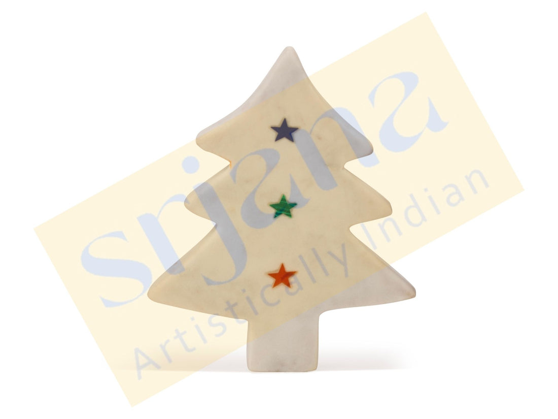 Christmas Tree Shaped Marble Coaster