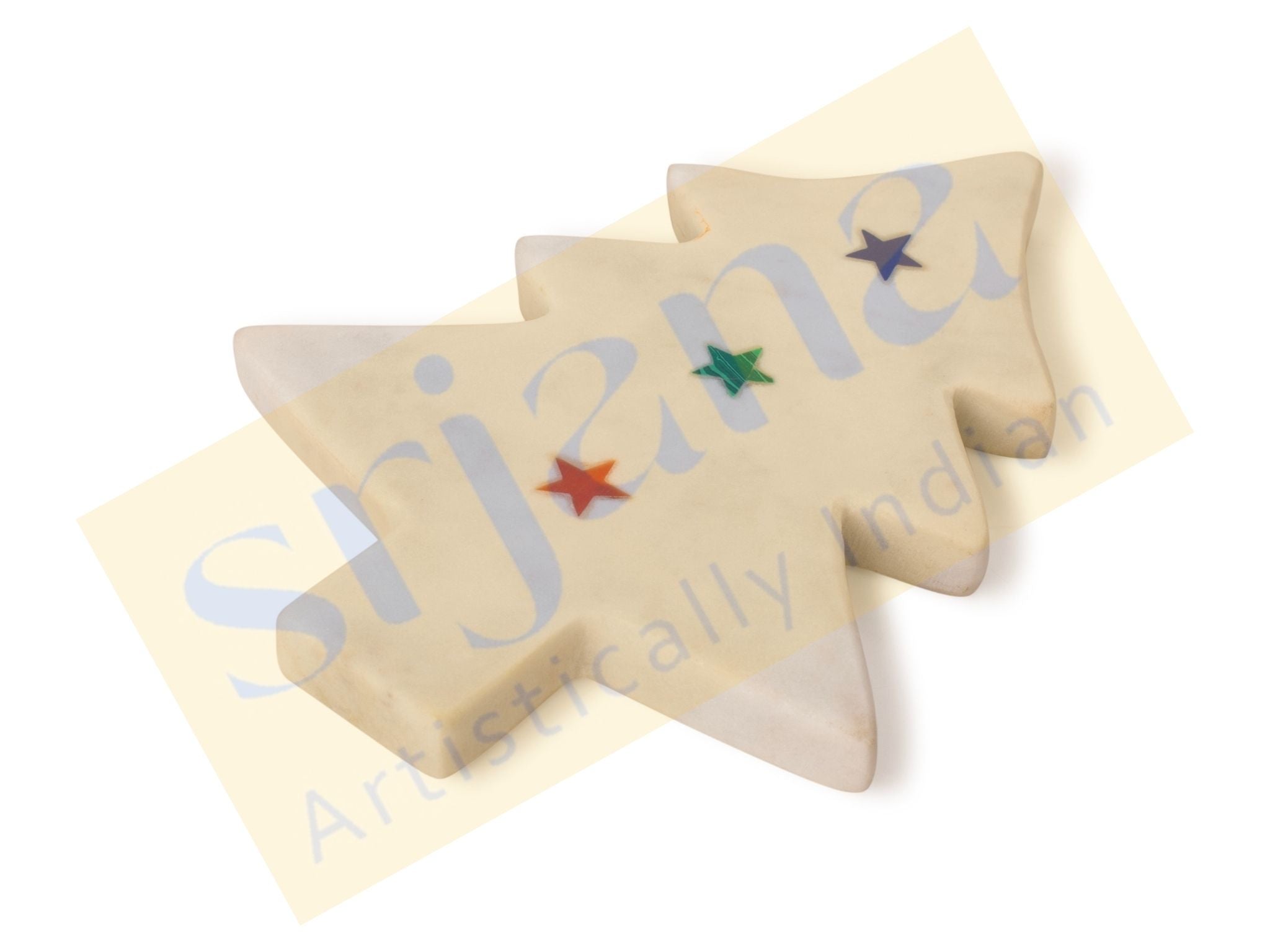 Christmas Tree Shaped Marble Coaster