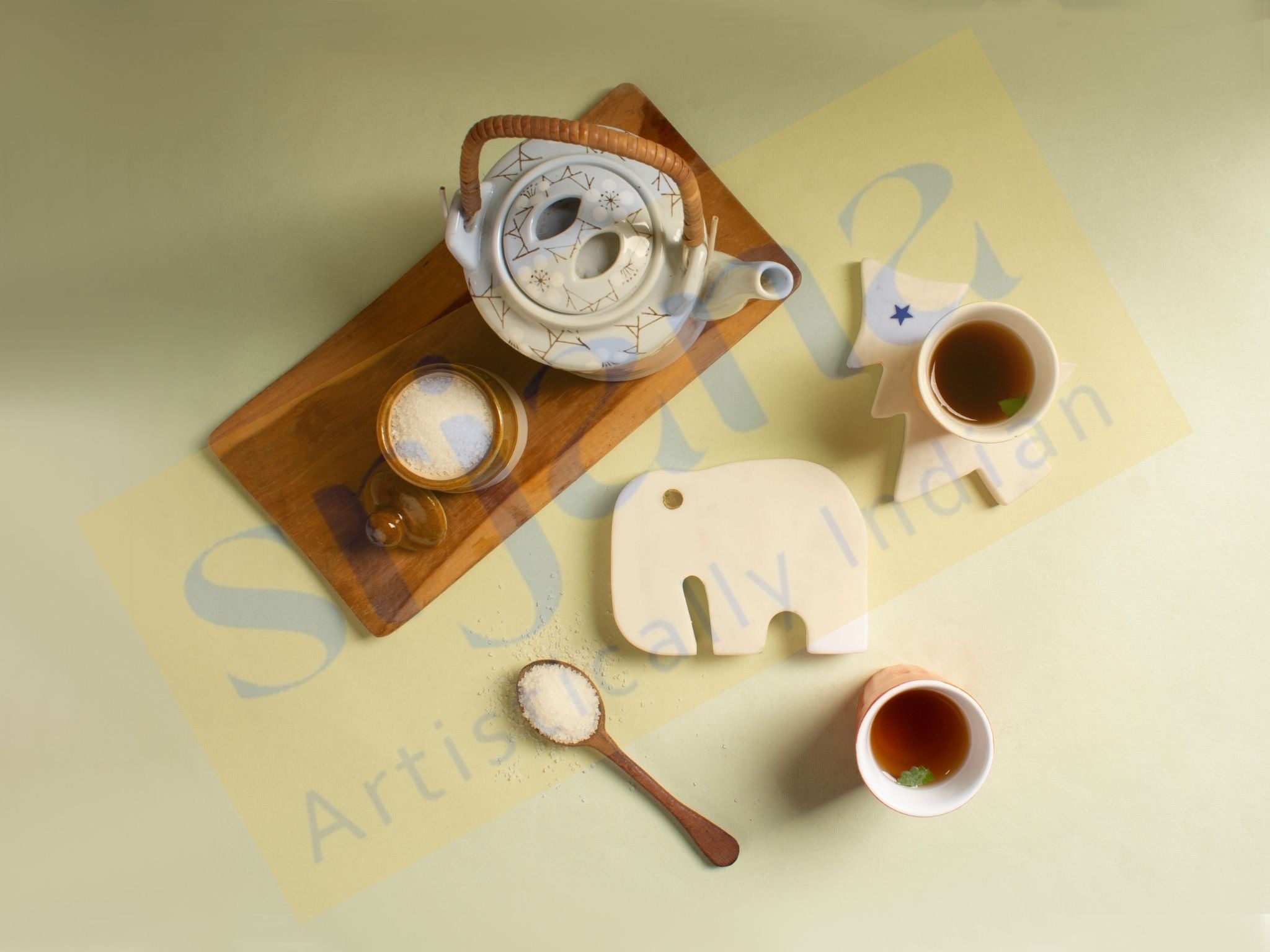 Elephant Shaped Marble Coaster