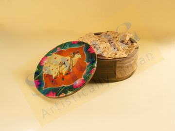 Wooden Round Multipurpose Box