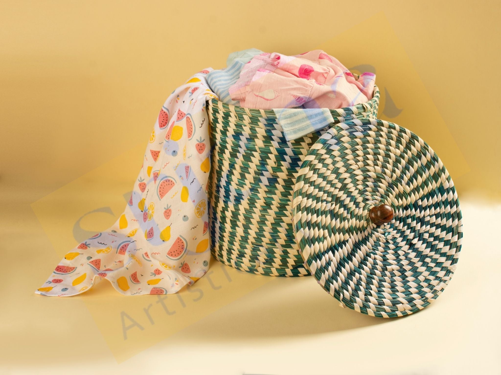 Sabai Grass Multi Purpose Basket With Lid