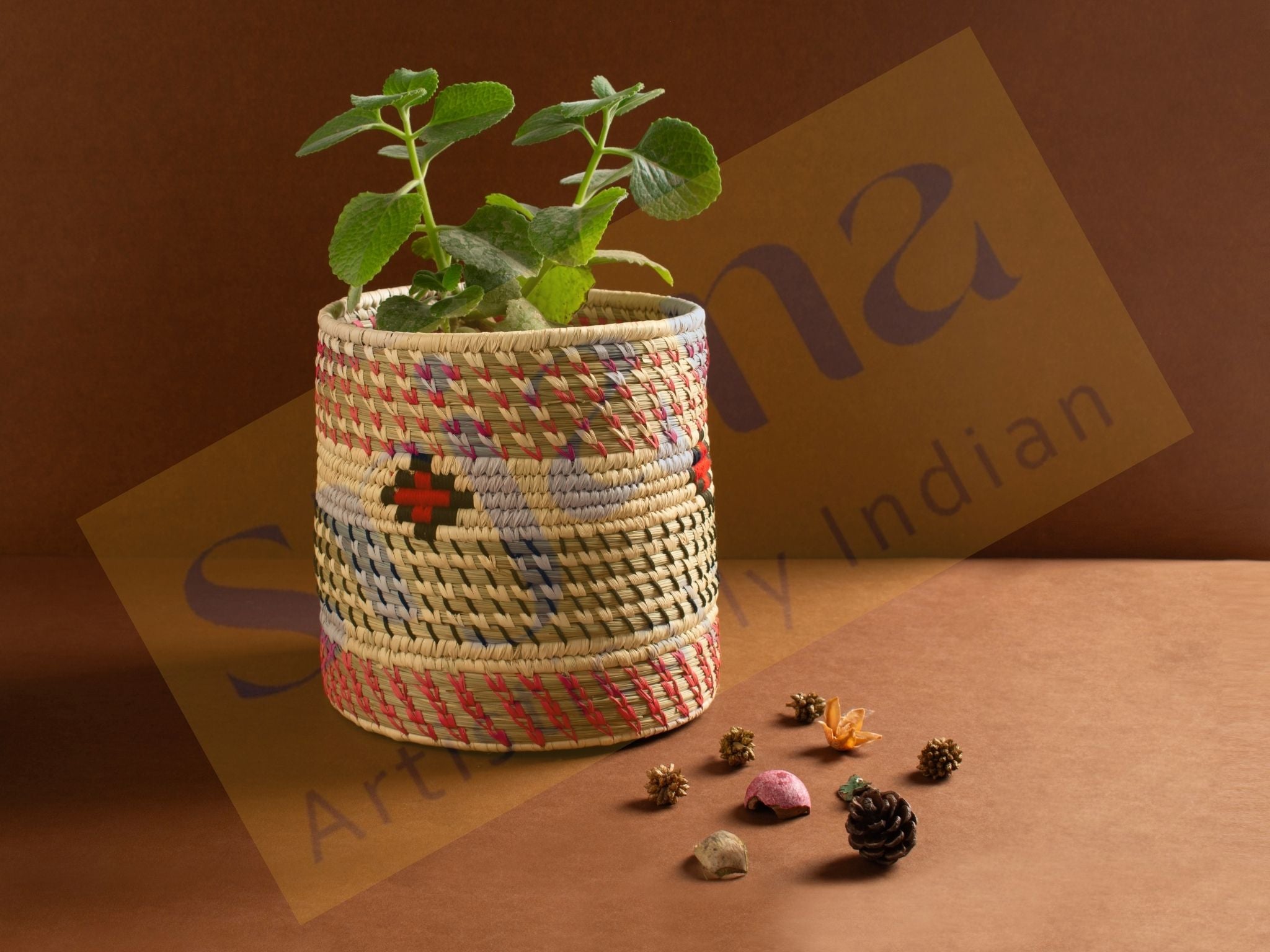Sabai Grass Planter Cum Multi Purpose Basket