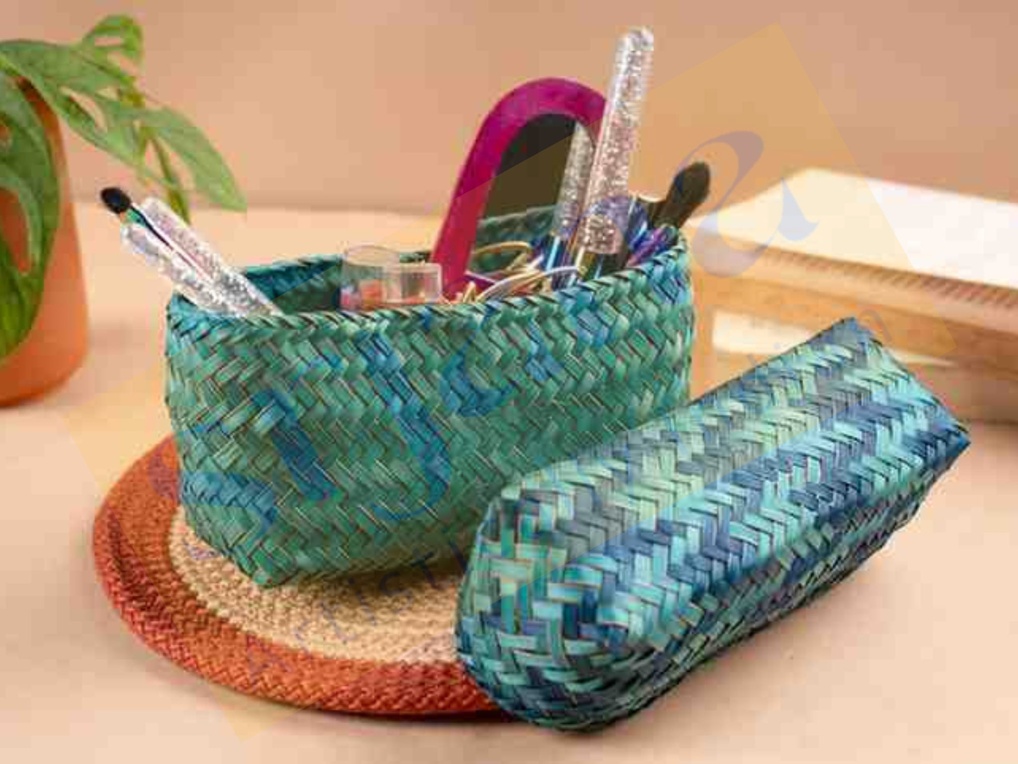 Sitalpati Long Rectangle Basket with Lid