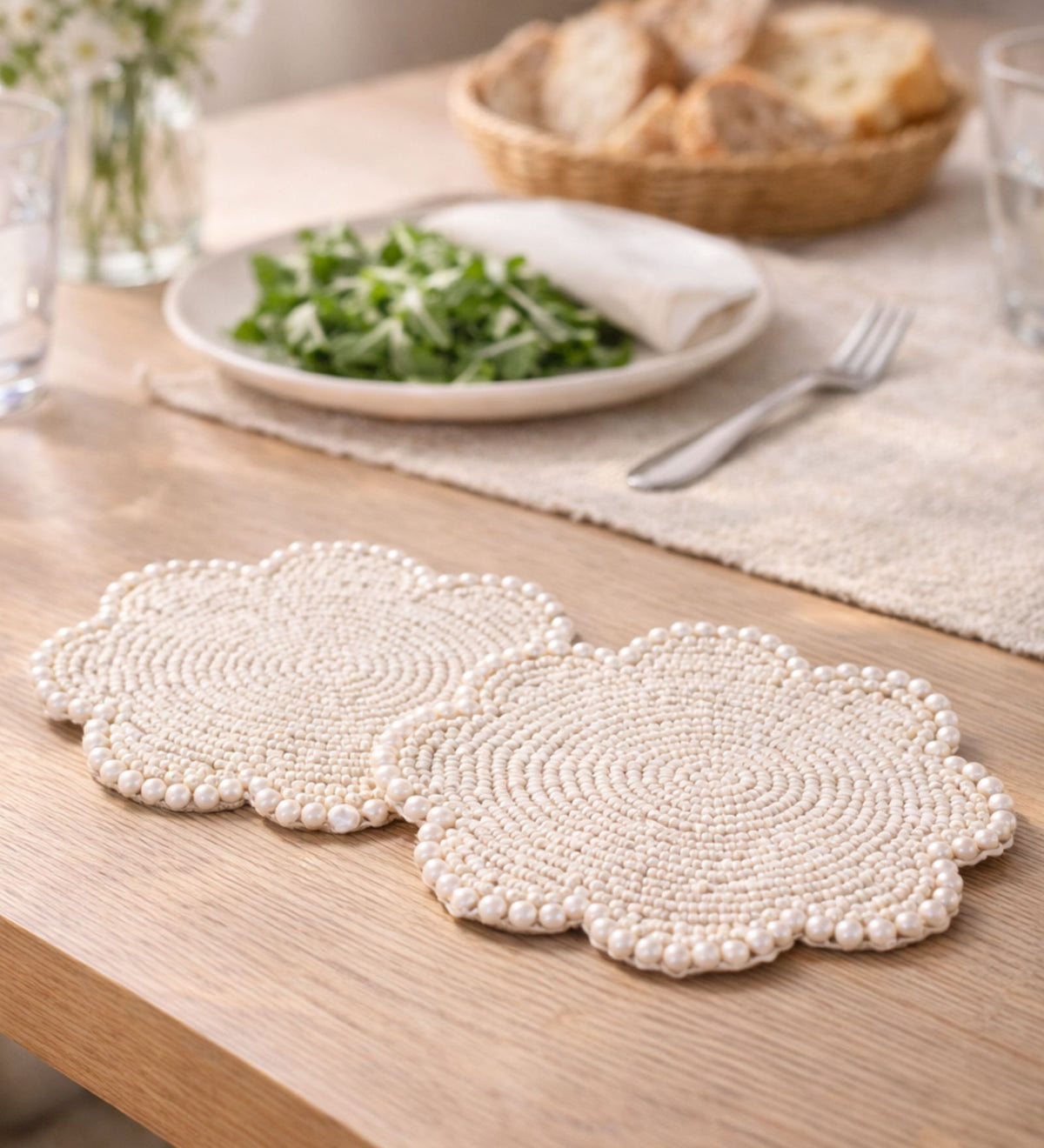 Hand Beaded Coaster (Set of 2/Pair)