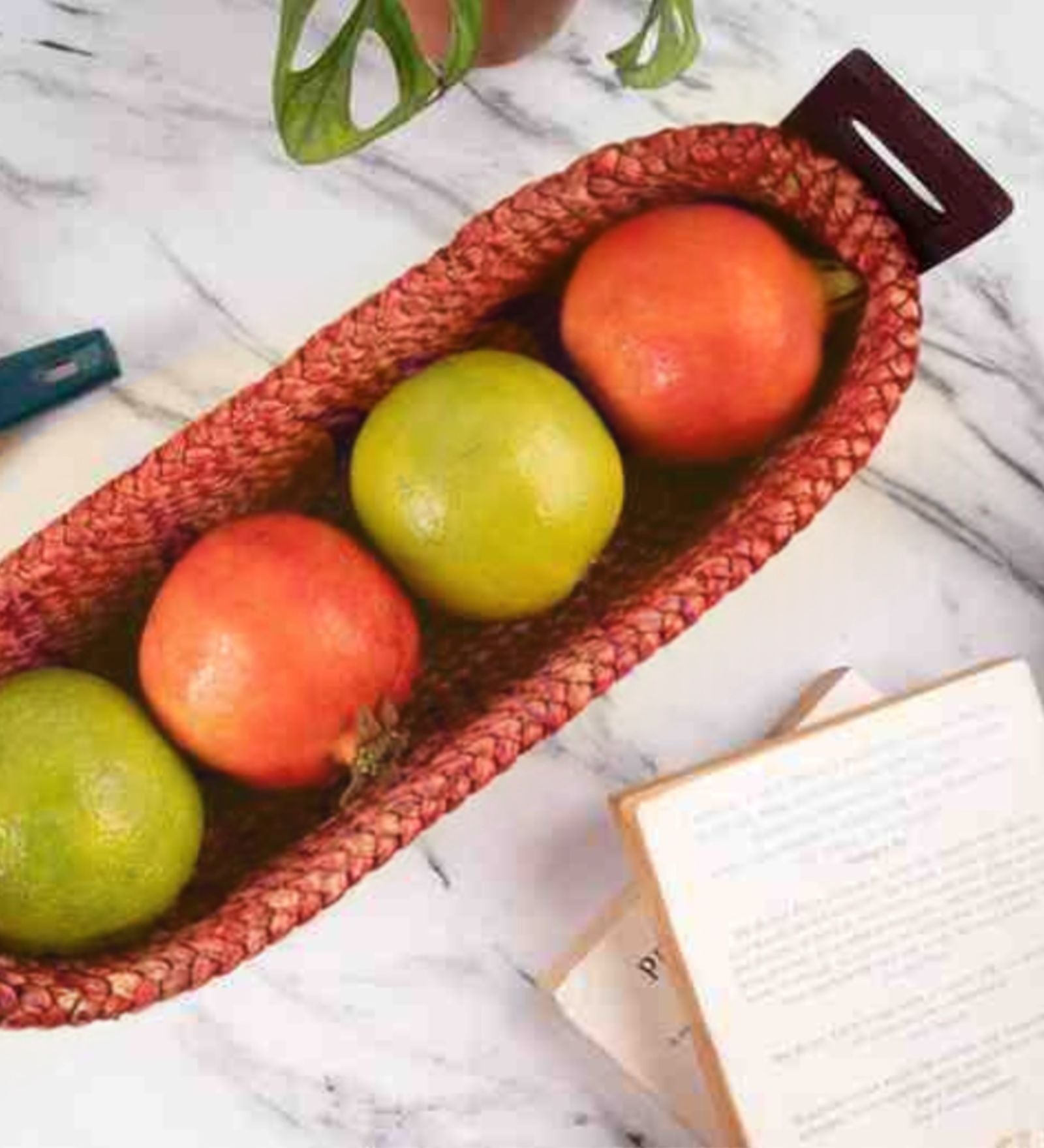 Hogla Grass Multipurpose Oval Basket with Handles