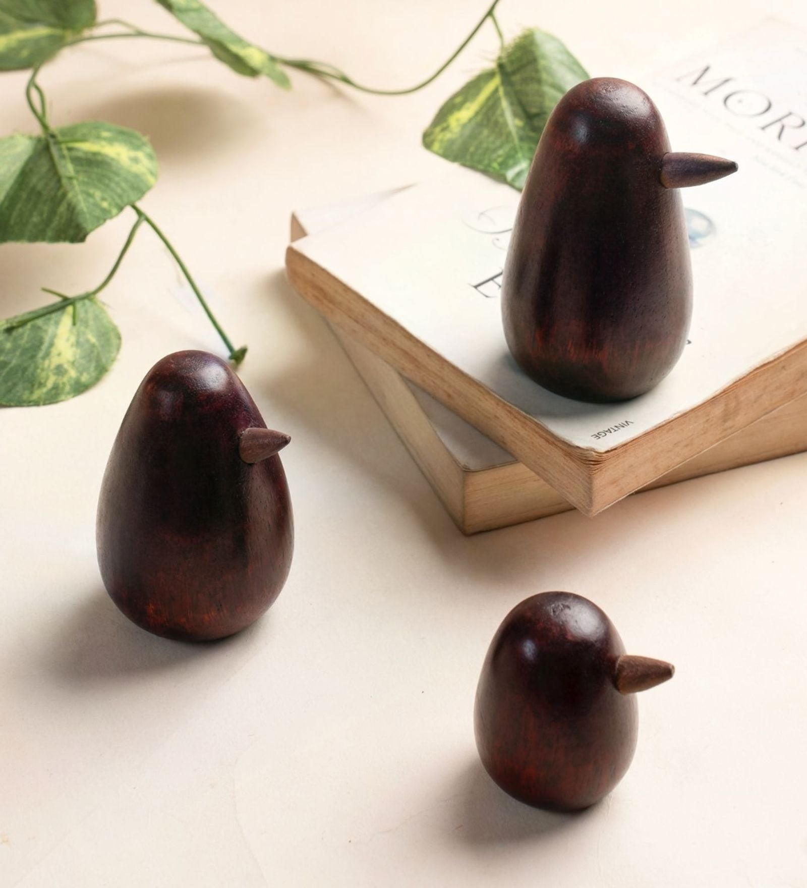 Handcrafted Wooden Bird Decor