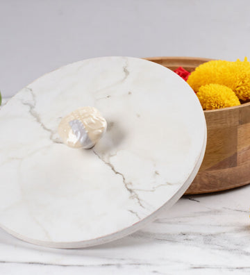 Wooden Round Box With Sunmica Lid