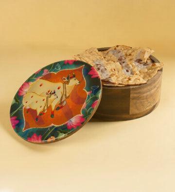 Wooden Round Multipurpose Box