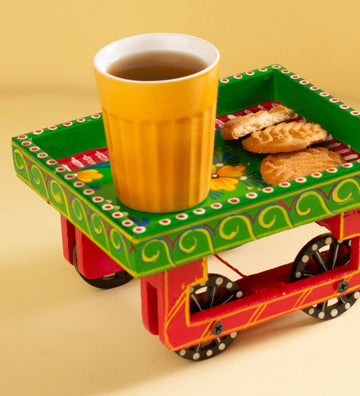 Hand Painted Wooden Thela Tray