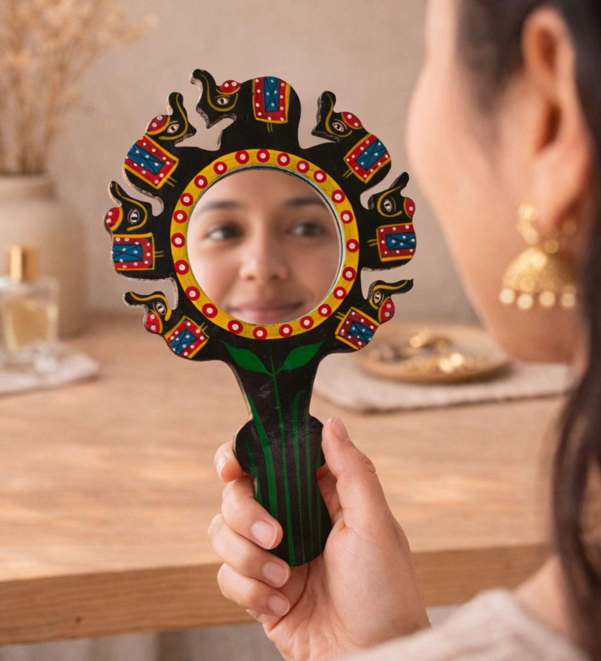 Hand Held Face Mirror