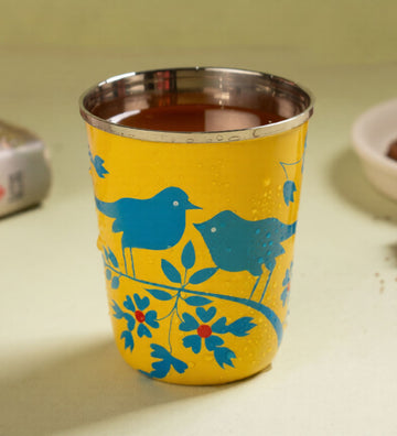 Hand Painted Steel Glass (Capacity 180 ml)
