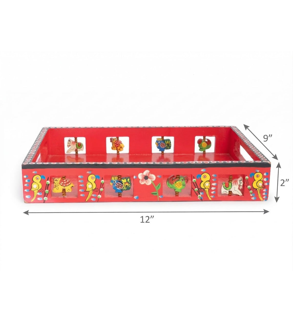 Handpainted Wooden Storage Tray