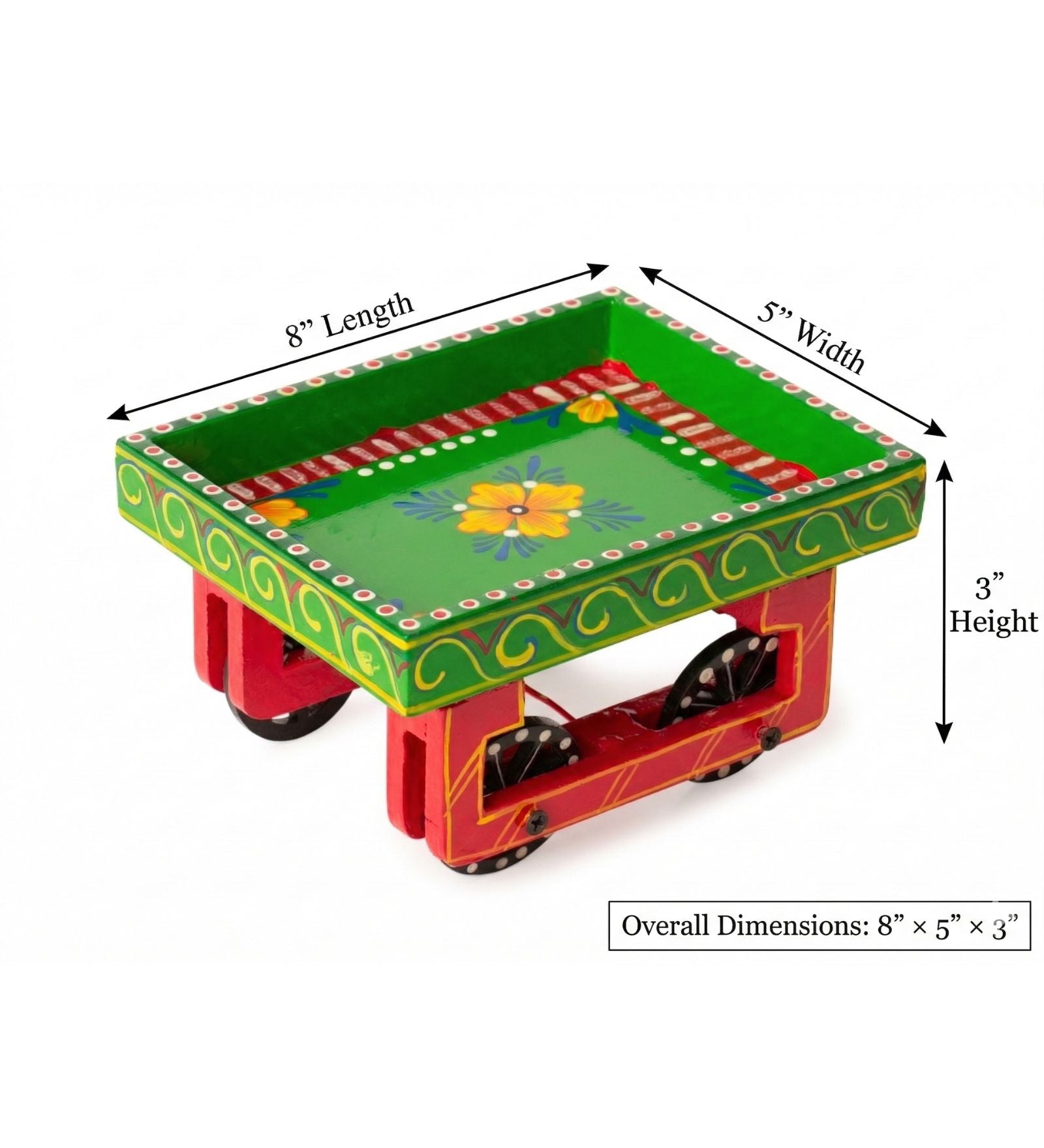 Hand Painted Wooden Thela Tray