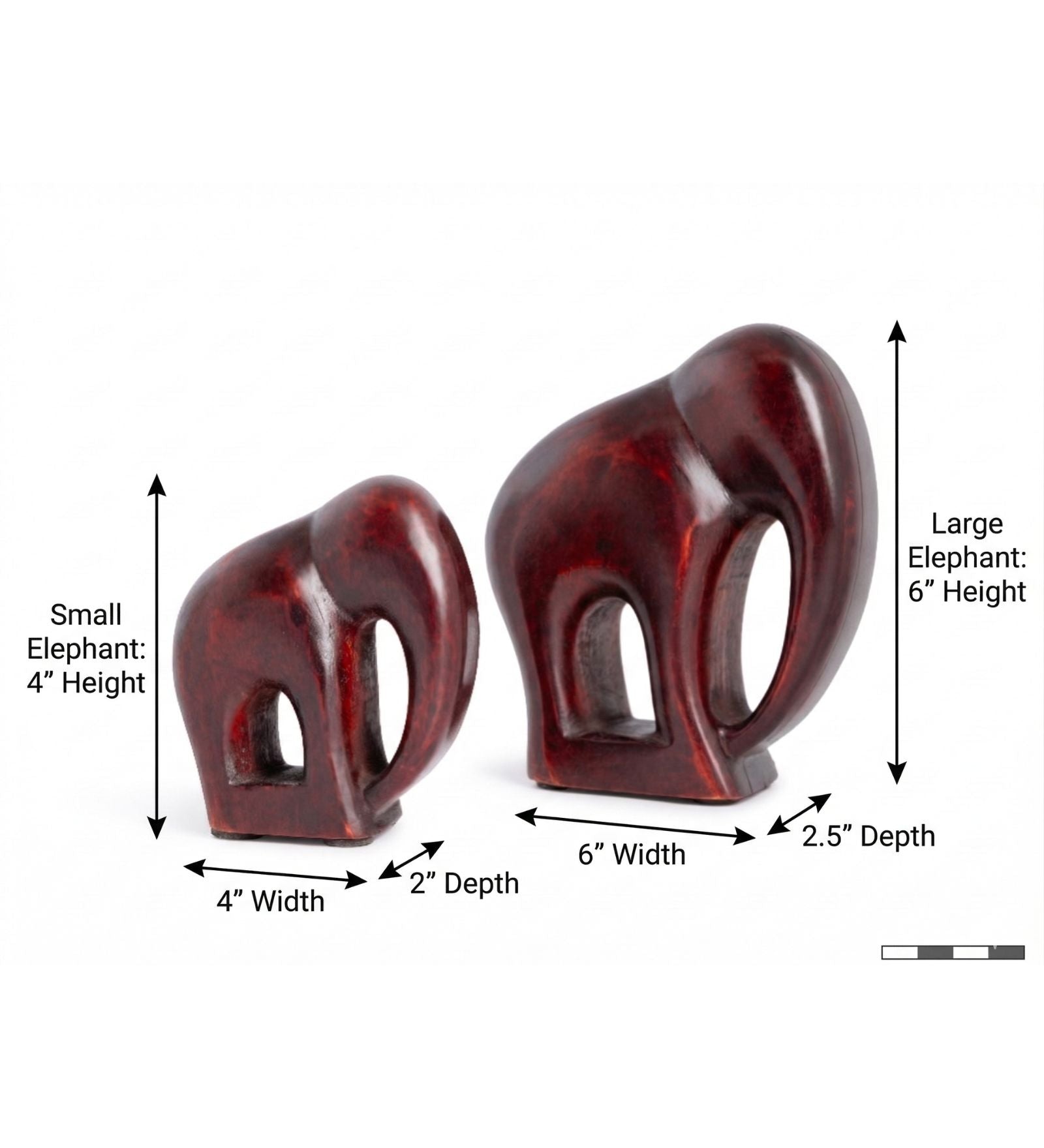 Handcrafted Mango Wood Elephant Pair