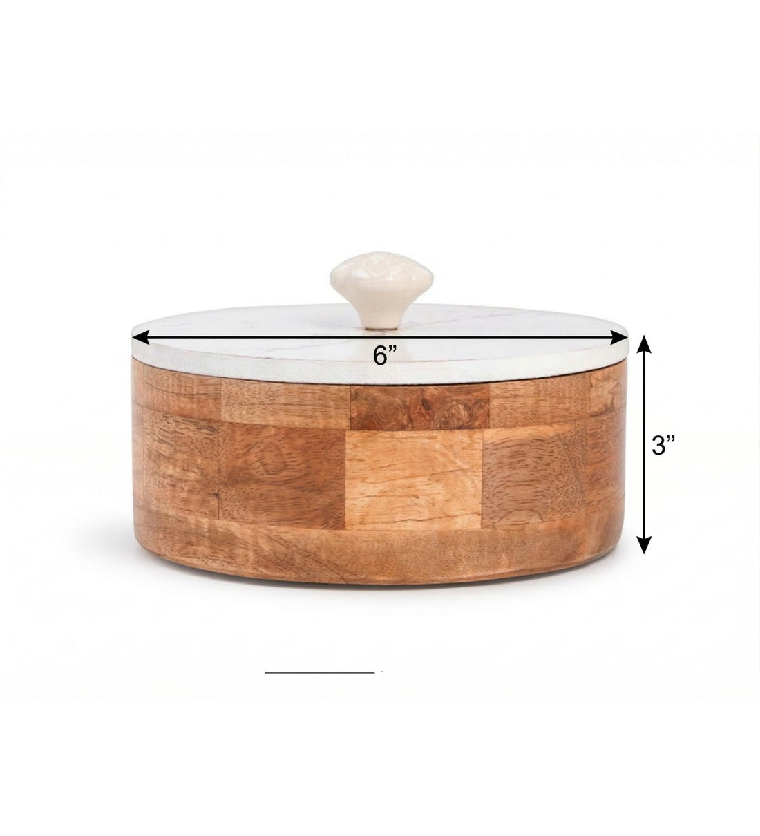Wooden Round Box With Sunmica Lid