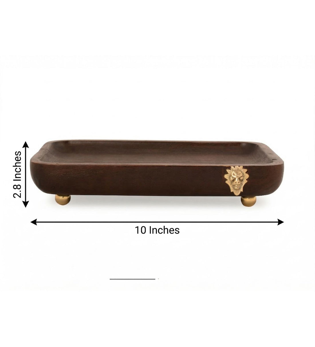 Wooden Snack Tray With Metal Stand