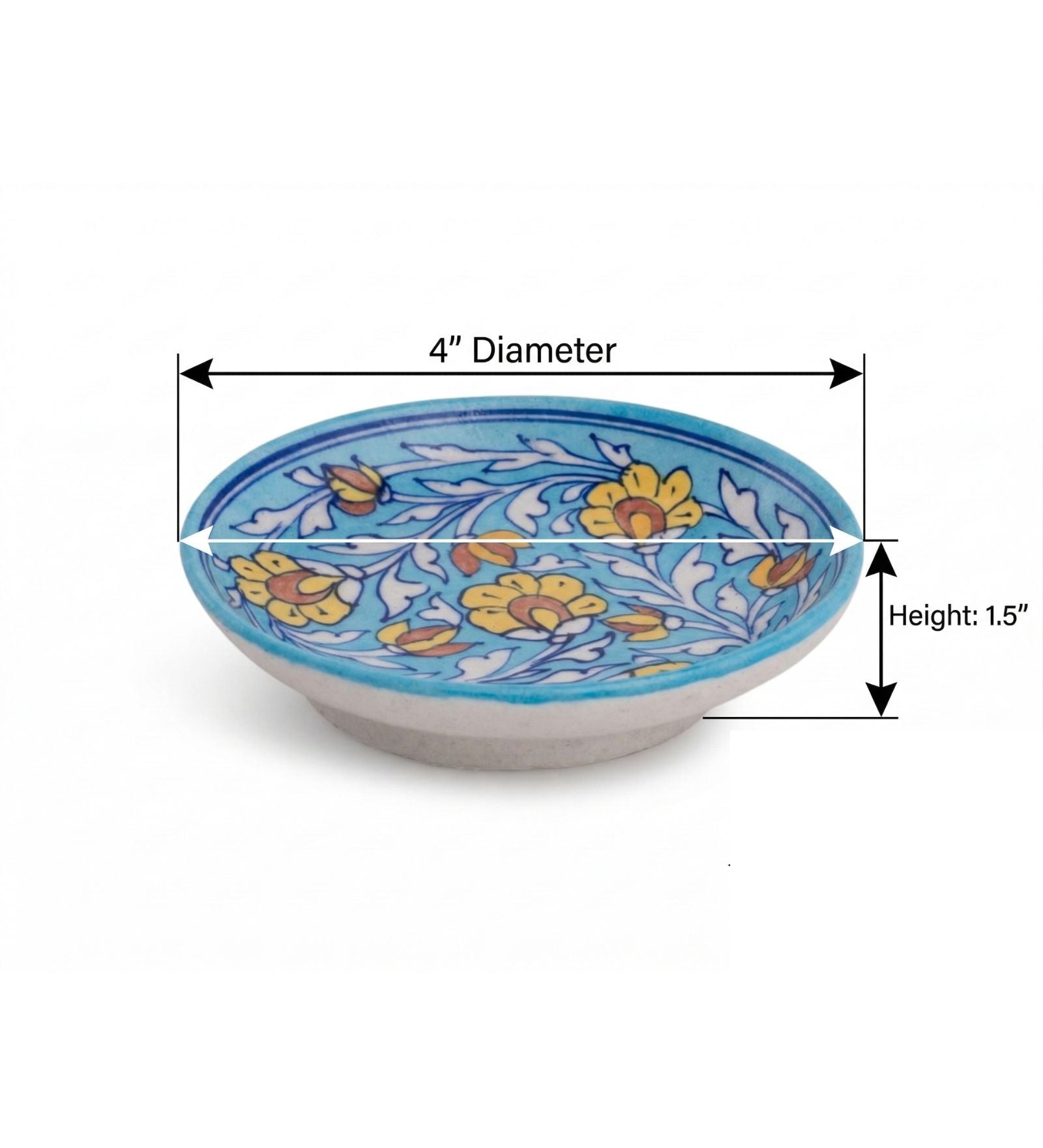 Handcrafted Blue Pottery Bowl