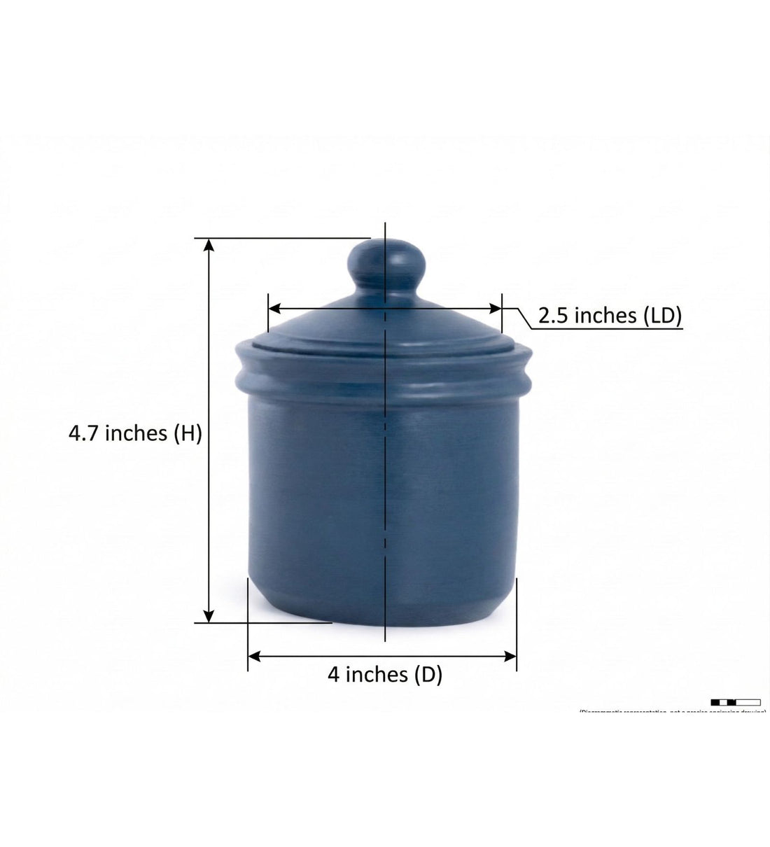 Handcrafted Terracotta Cylindrical Jar with Lid