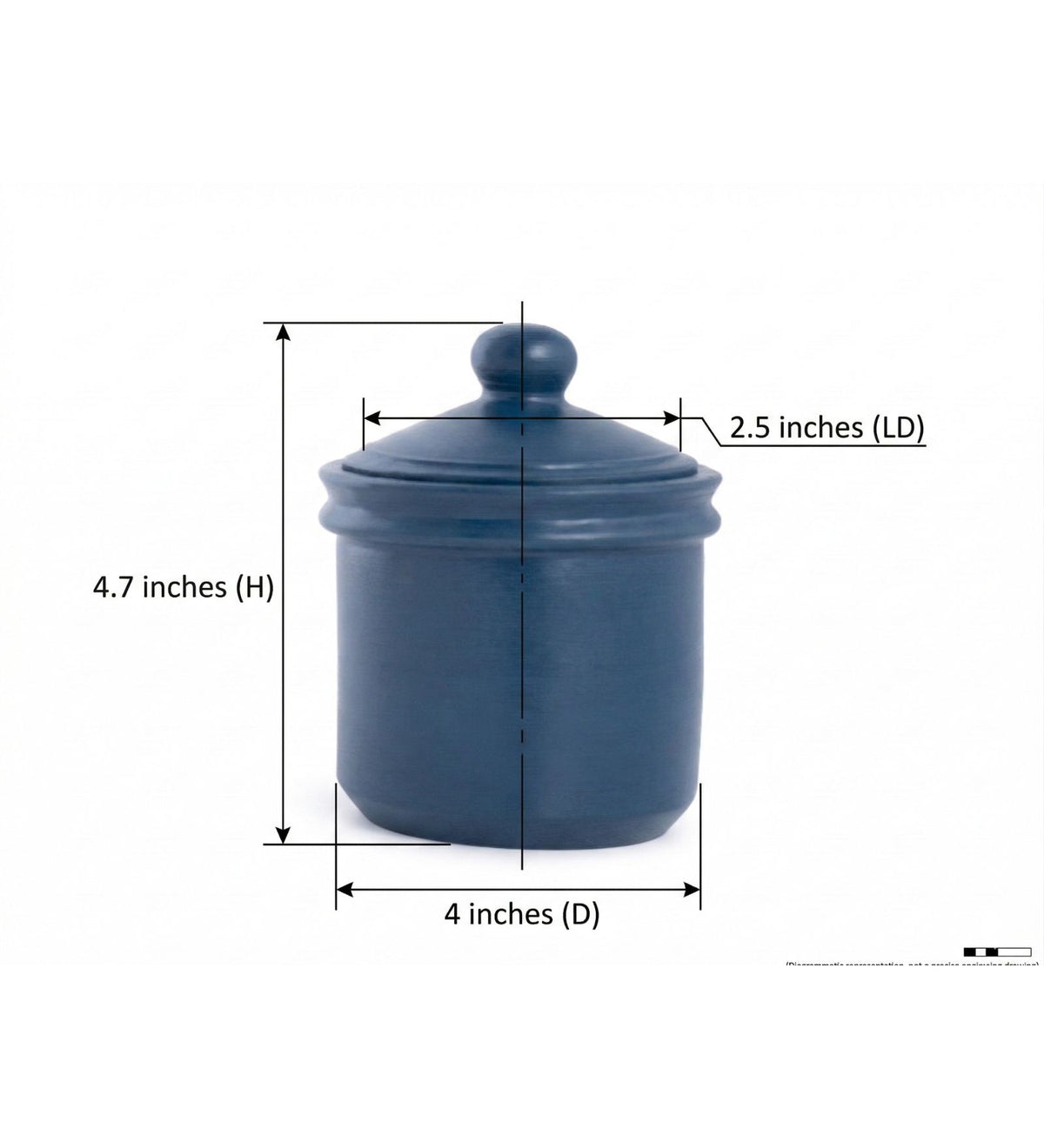 Handcrafted Terracotta Cylindrical Jar with Lid