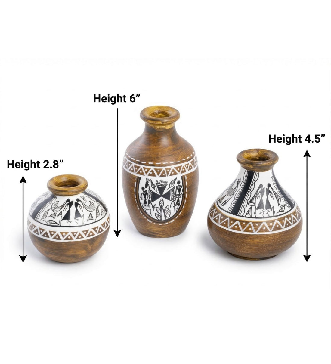 Hand-Painted Terracotta Vase