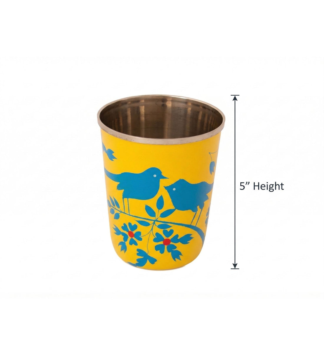 Hand Painted Steel Glass (Capacity 180 ml)