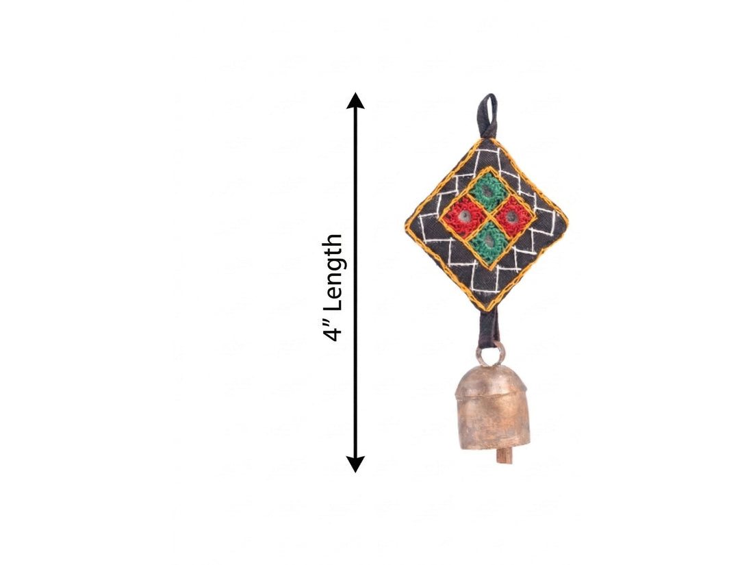 Cloth Mirror Work Bells