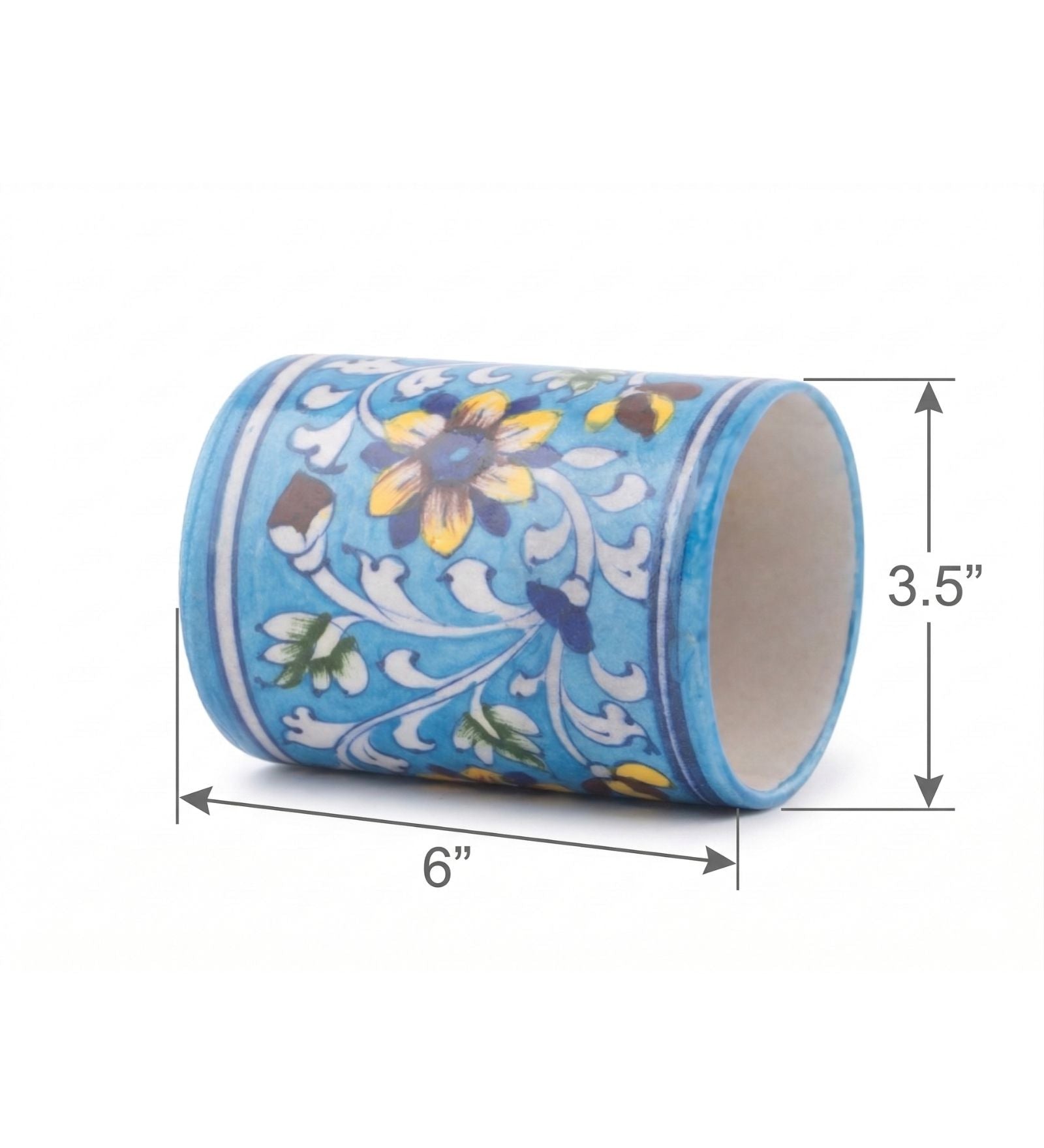 Blue Pottery Pen Stand