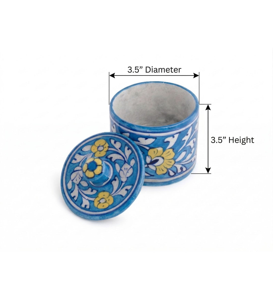 Blue Pottery Box with Lid