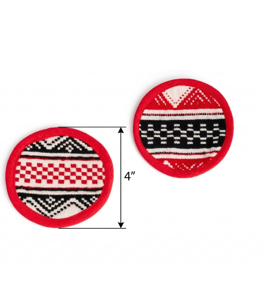 Toda Hand-Embroidered Round Coasters (Set of 2/Pair)