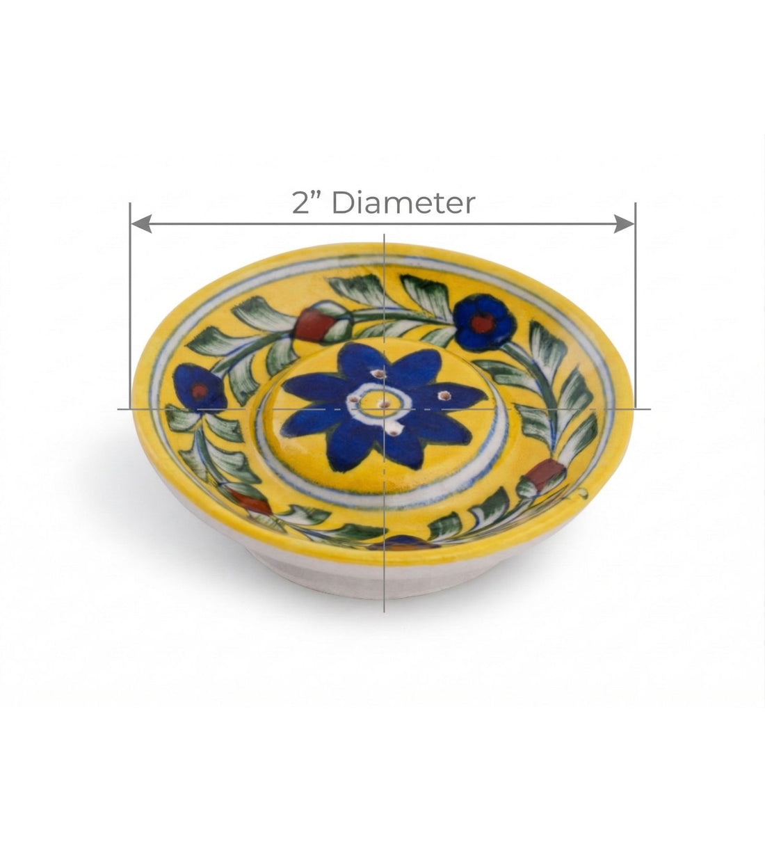 Blue Pottery Round Incense Stick Holder