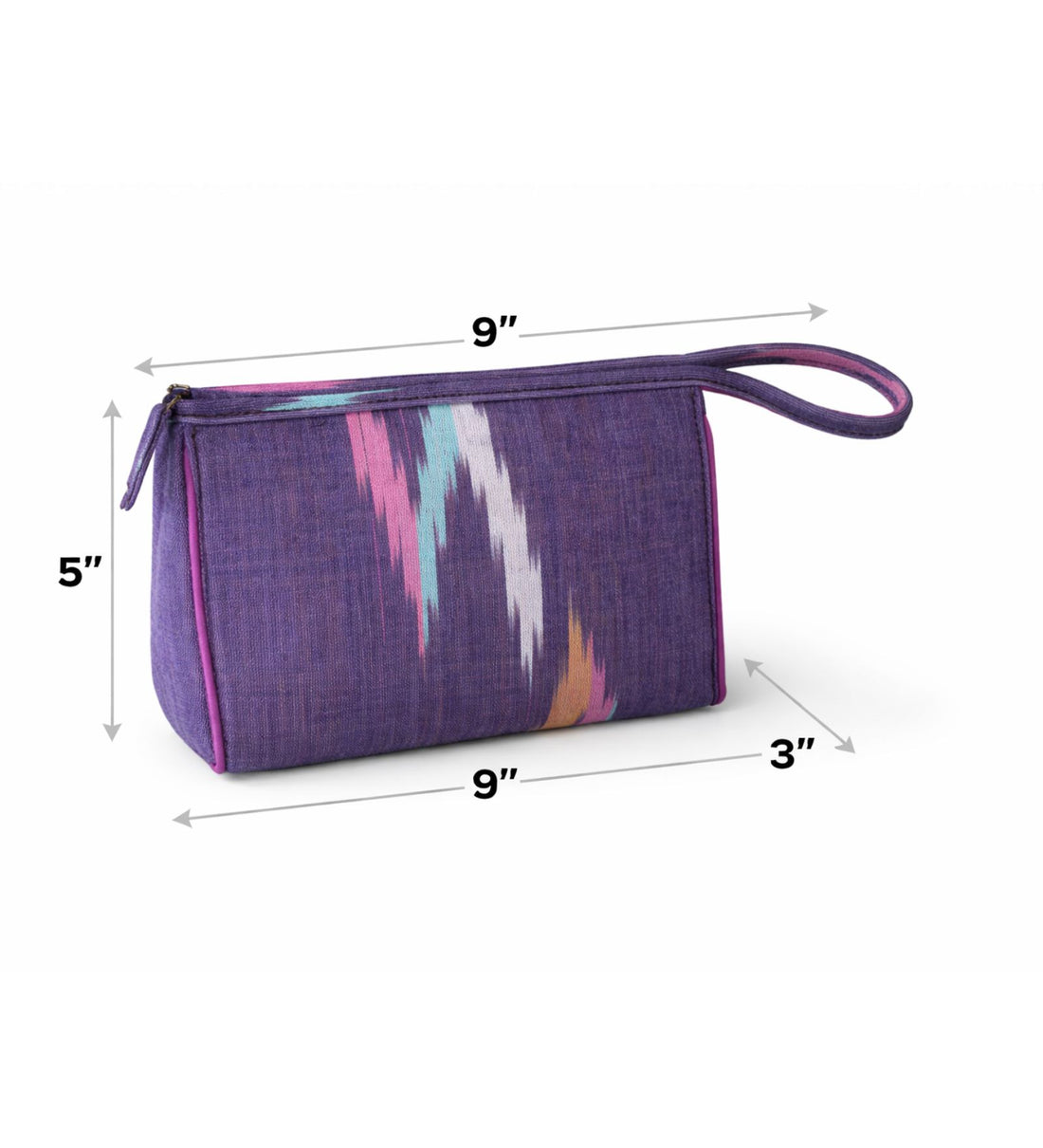 Travel Cum Organizer Kit – Purple Ikkat Edition