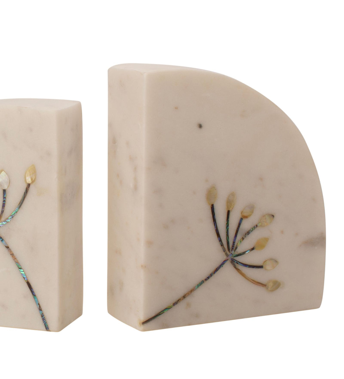 Marble Bookends With Mother of Pearl Inlay Work