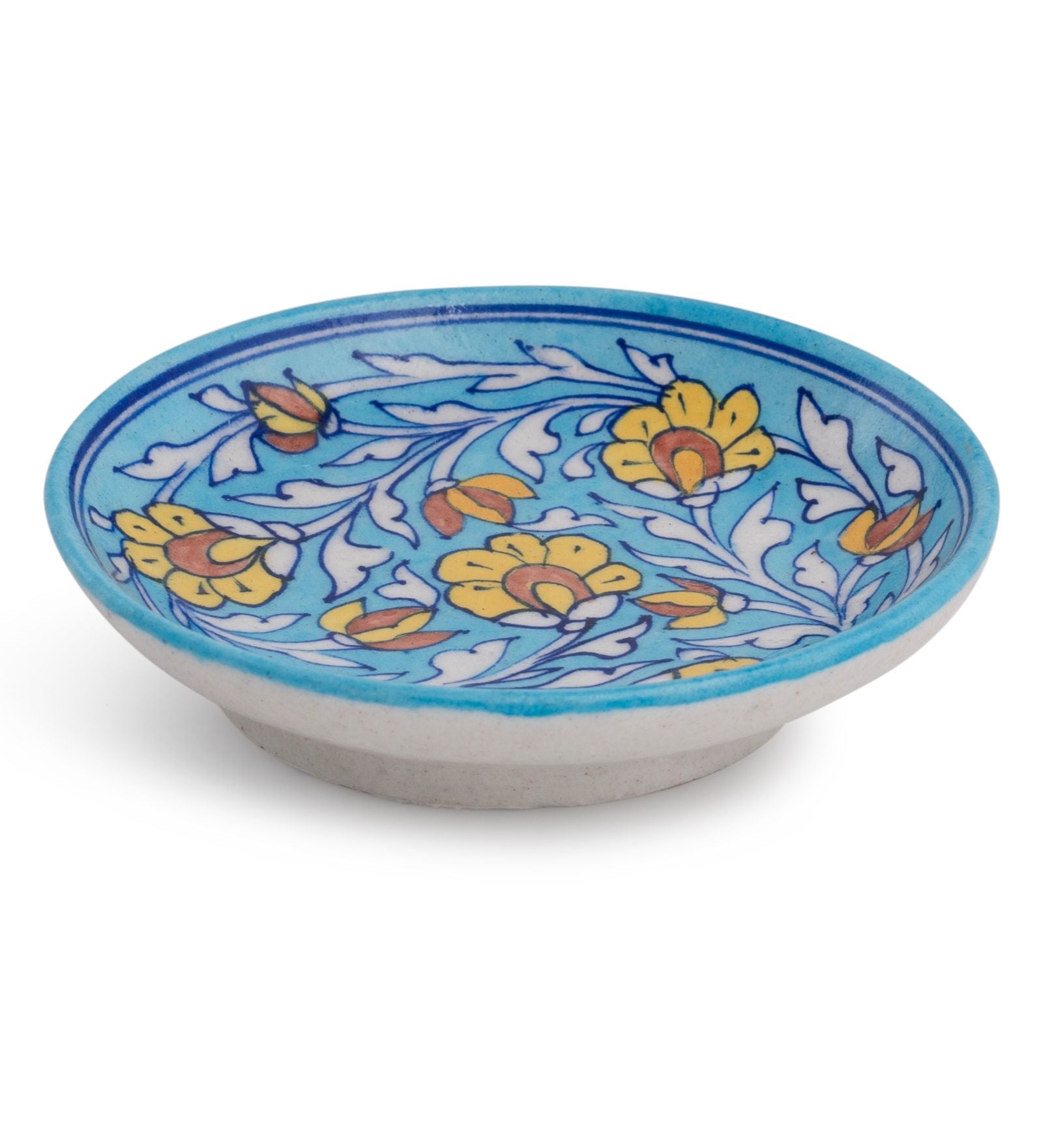 Handcrafted Blue Pottery Bowl