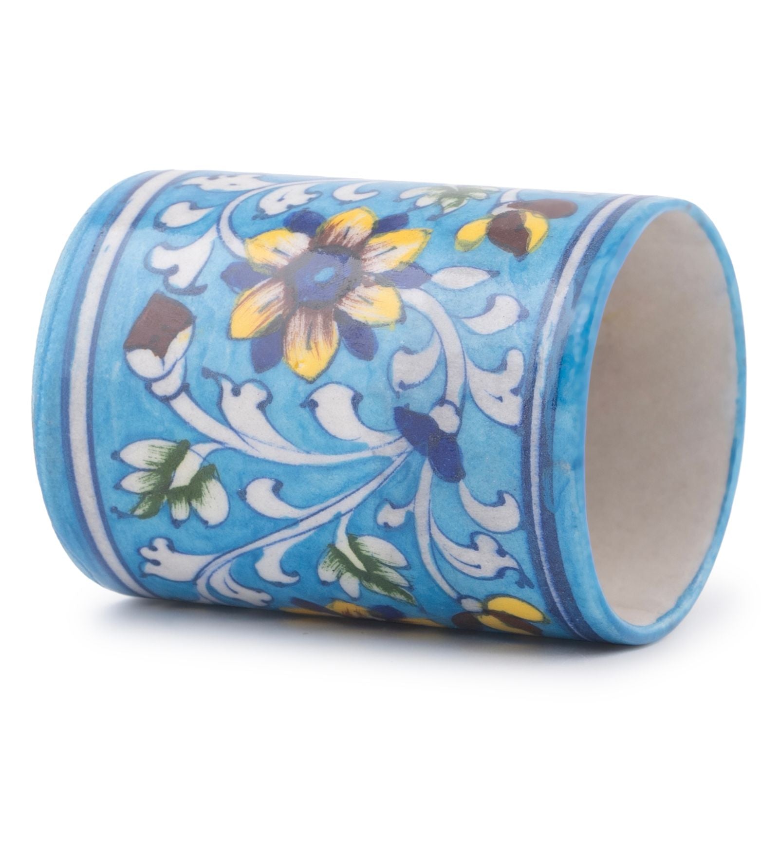 Blue Pottery Pen Stand