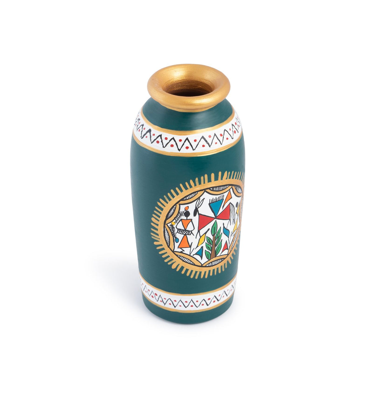 Terracotta Hand-Painted Flower Vase