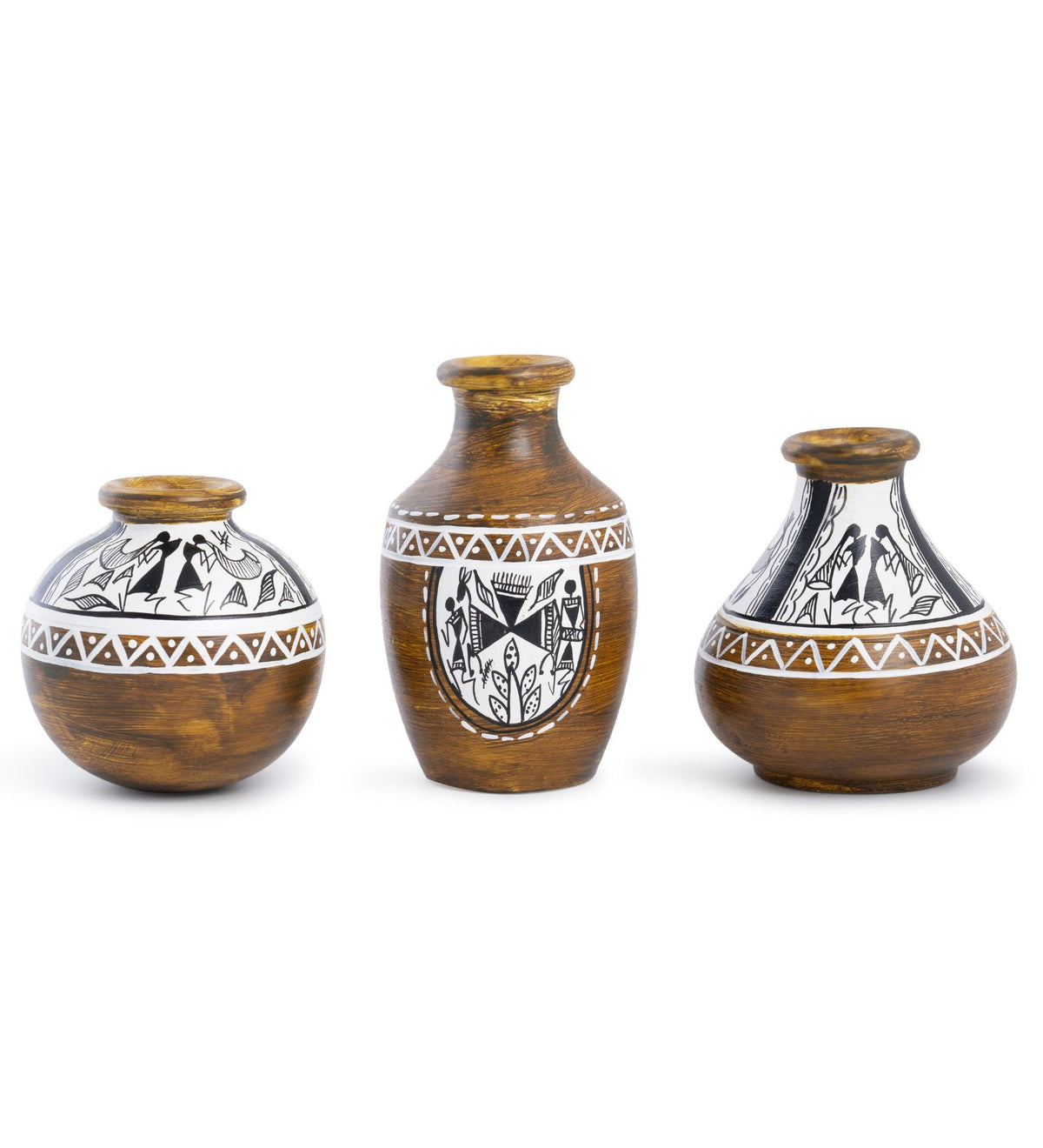 Hand-Painted Terracotta Vase