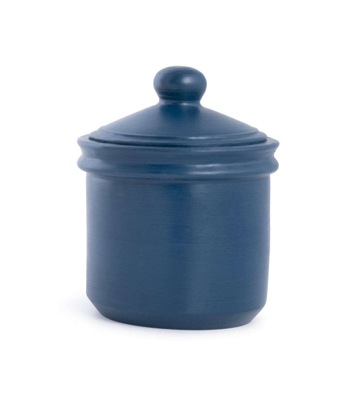 Handcrafted Terracotta Cylindrical Jar with Lid