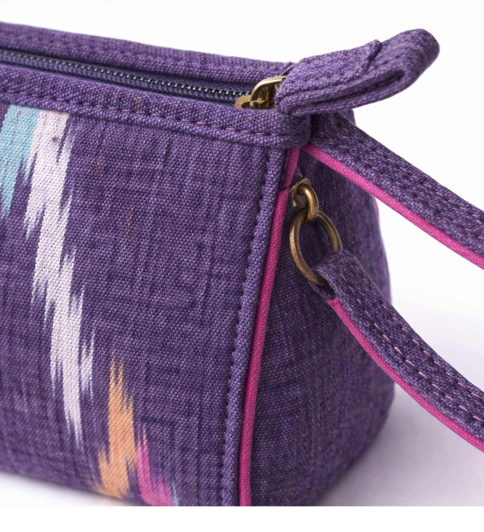 Travel Cum Organizer Kit – Purple Ikkat Edition