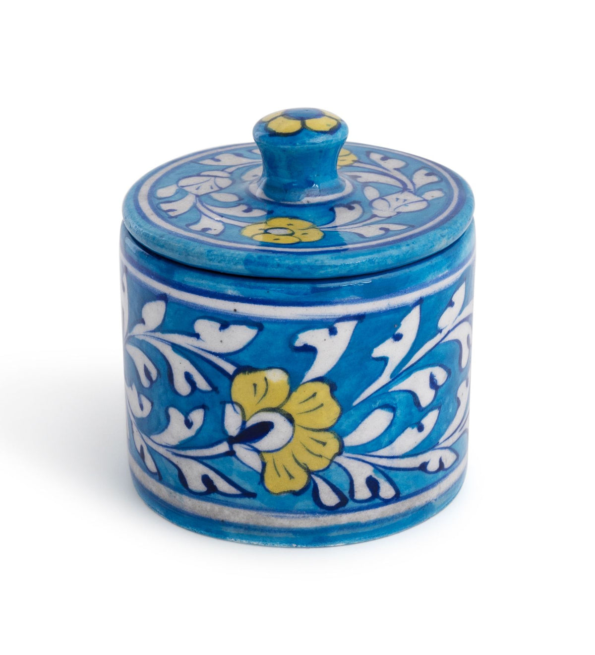 Blue Pottery Box with Lid