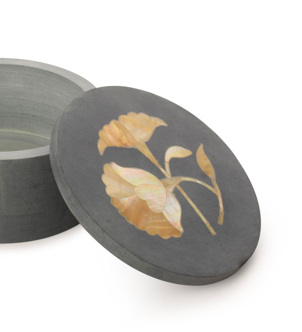 Marble Trinket Box With Mother of Pearl Inlay Work